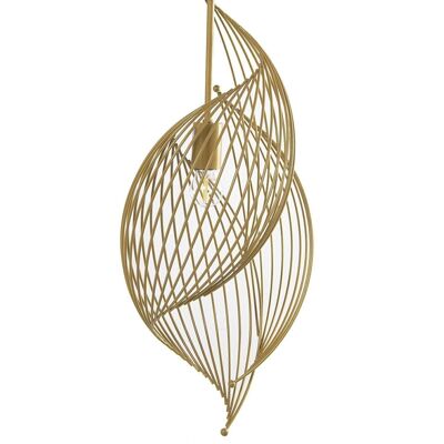 GOLD METAL CEILING LAMP 1XE27 MAX 60W, NOT INCLUDED _28X21X57CM, BLACK CABLE 58CM LL36328
