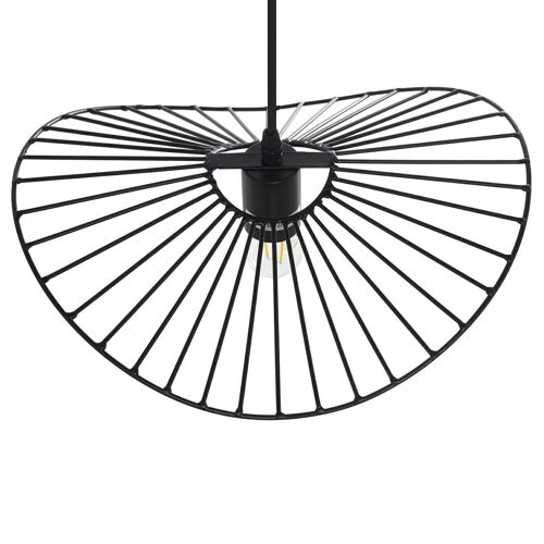 LÁMPARA TECHO METAL NEGRO 1XE27 MAX 60W, NO INCLUIDA _37X32X10CM, CABLE NEGRO 75CM LL36329