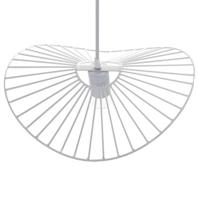 WHITE METAL CEILING LAMP 1XE27 MAX 60W, NOT INCLUDED _37X32X10CM, WHITE CABLE 75CM LL36330