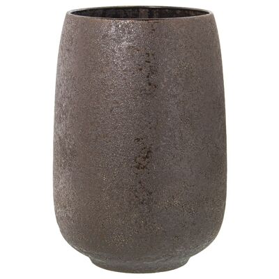 CERAMIC VASE 36CM DARK BROWN SAND TEXTURE _°23X36CM LL62262