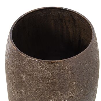 VASE CÉRAMIQUE 36CM TEXTURE SABLE BRUN FONCÉ _°23X36CM LL62262 2