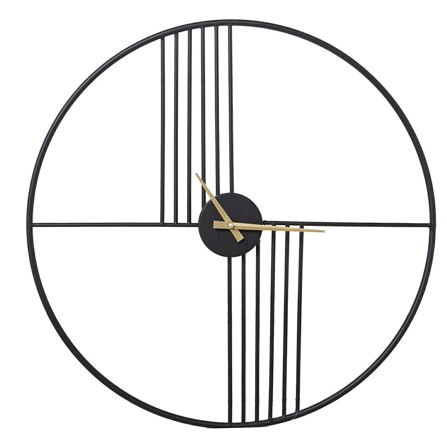 RELOJ PARED METAL NEGRO _°60X50CM, PILA:1XAA NO INCLUI LL71888