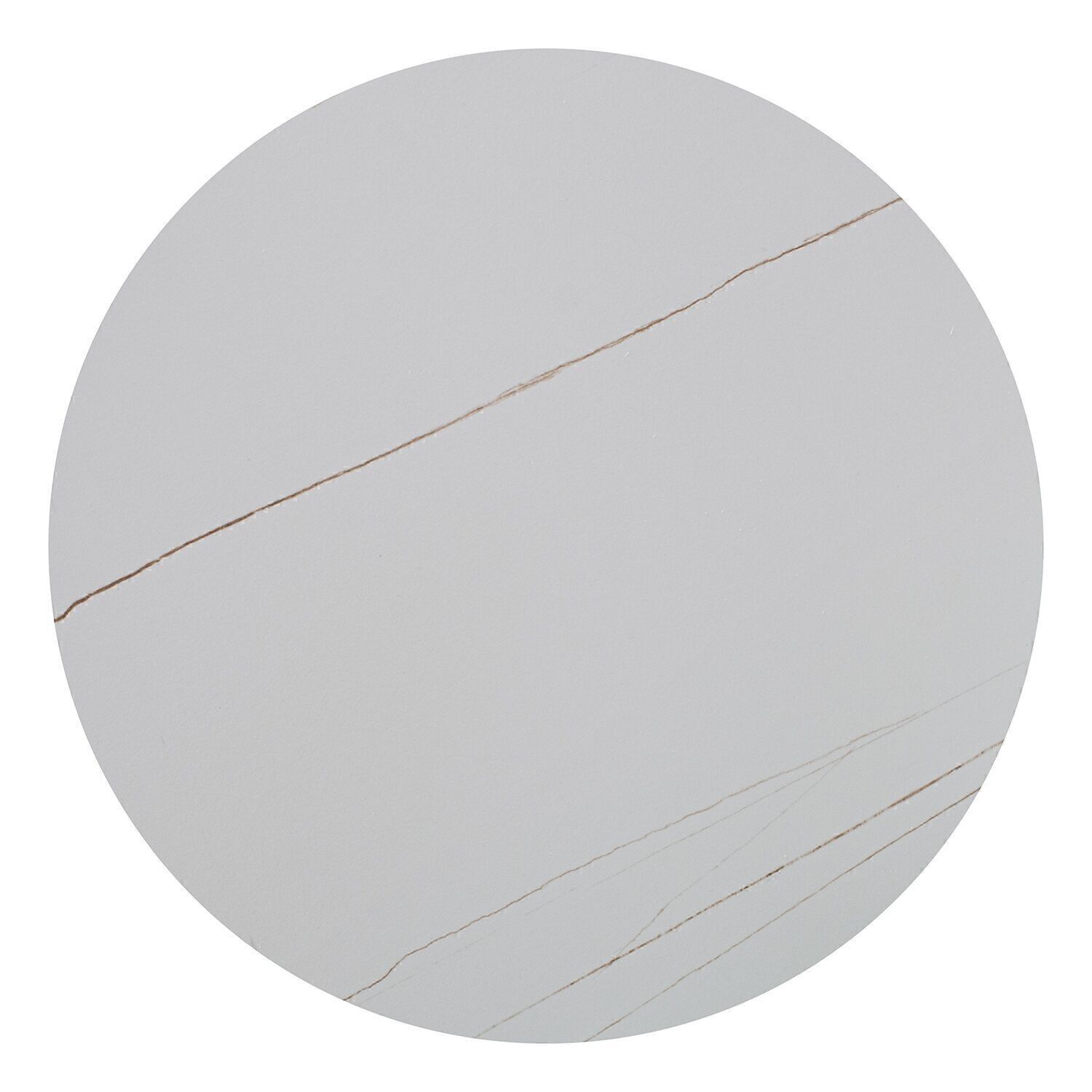 BEISTELLTISCH AUS WEISSEM MARMOR MIT GOLDENEM METALLGESTELL _°40X58CM LL71914