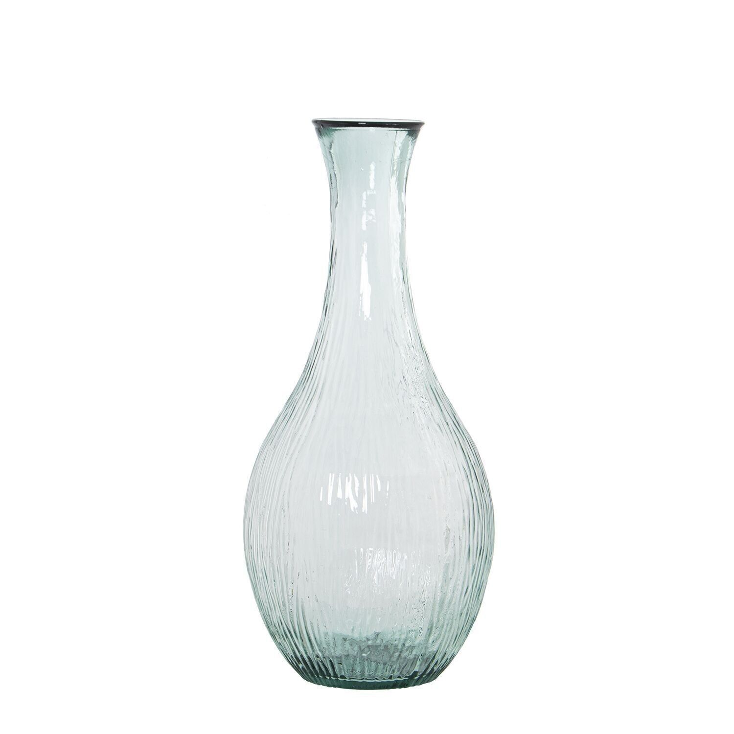 VASE AUS RECYCELTEM GLAS 75CM TRANSPARENT °33X75CM LL11032