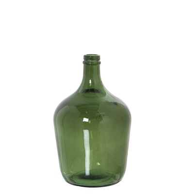 RECYCLED GLASS VASE CARRIER 4L GREEN _°18X30CM LL11083