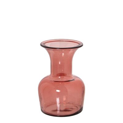 RECYCLED GLASS VASE 20CM PINK _°12X20CM MOUTH:°9/°5CM LL11098