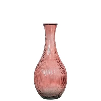 RECYCLED GLASS VASE 75CM PINK _°32X75CM MOUTH:°15/°8CM LL11099