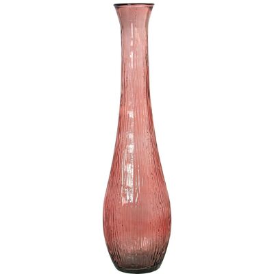 VASO IN VETRO RICICLATO 100CM ROSA _°25X100CM BOCCA:°15/°8CM LL11107