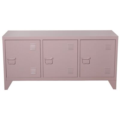 TV-SCHRANK AUS METALL MIT 3 TÜREN ROSA+91169 120X40X58CM, HOCH.BEINE: 10,5 CM LL84298