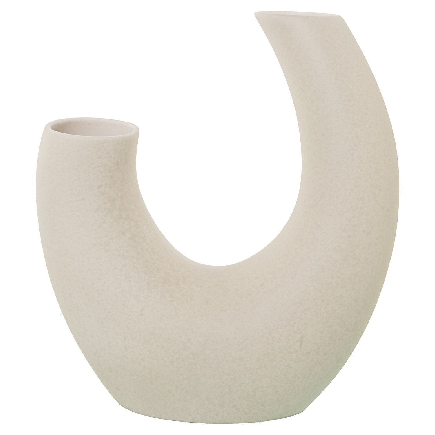 VASO IN CERAMICA ASTRATTA BEIGE OPACO _35X16X40CM LL61025