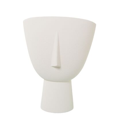 VASE CÉRAMIQUE 38CM MAT FACE BRUTE _°29X38CM SOCLE:°13.5CM LL61030