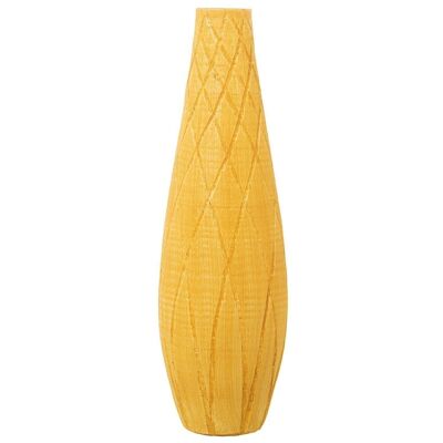 CERAMIC VASE 80CM YELLOWRHOMBUS _°25X80CM LL61051