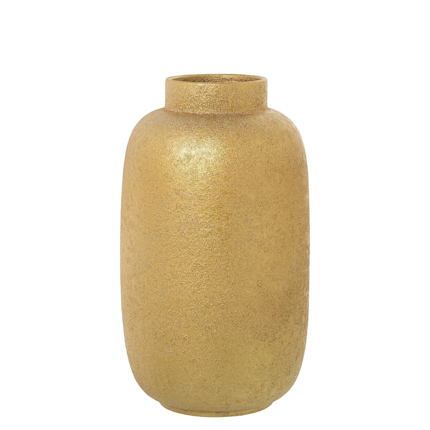 KERAMIKVASE 34CM GOLD SAND TEXTUR _°20X34CM MUND:°9CM LL62222