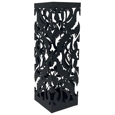 SQUARE BLACK METAL UMBRELLA STAND _16X16X49CM LL83581