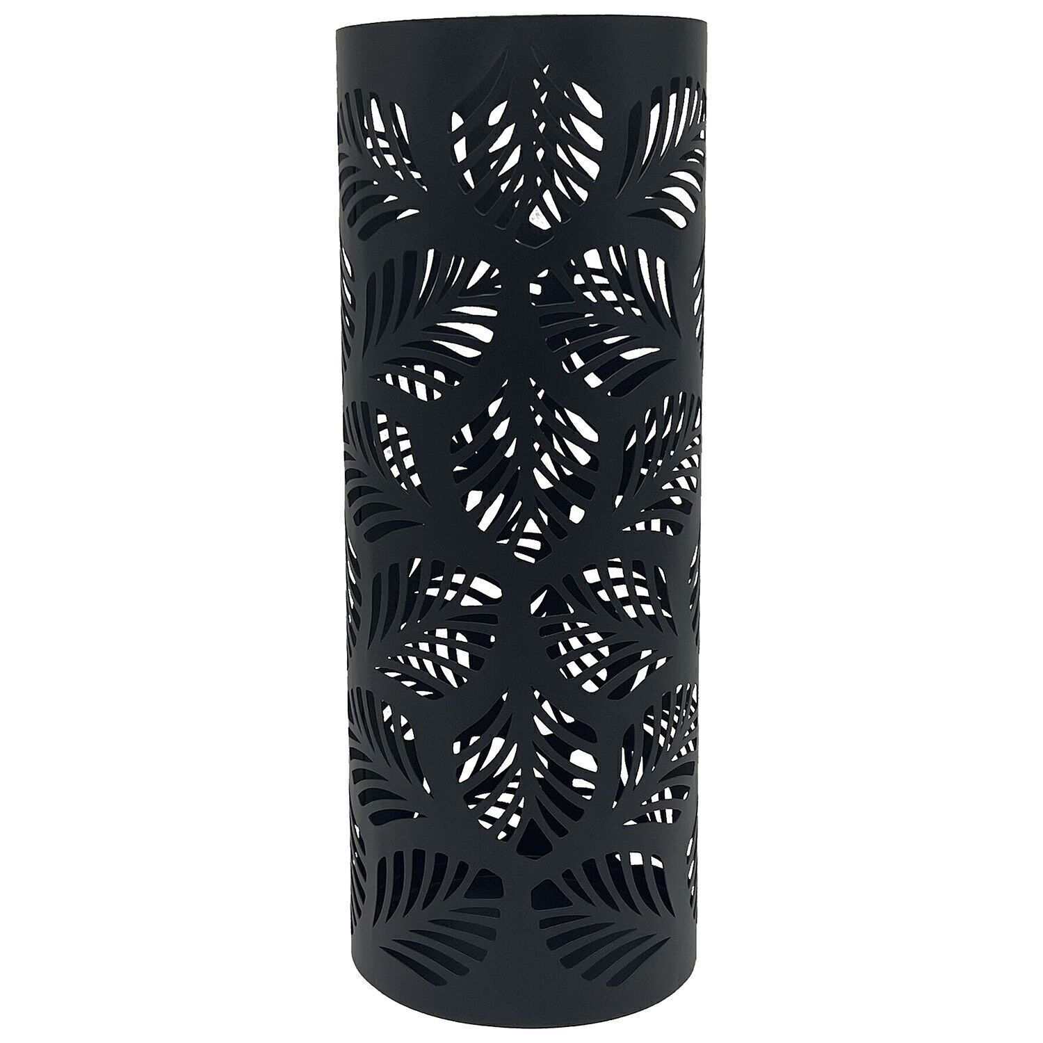 RUNDER SCHIRMSTÄNDER AUS SCHWARZEM METALL _°16X49CM LL83584