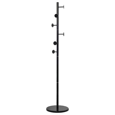 APPENDIABITI DA APPOGGIO IN METALLO CON BASE IN MARMO NERO °37X175CM, 6 BRACCI, POMELLO: °6CM LL83712