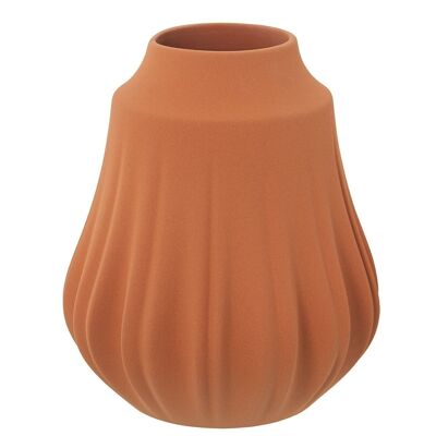 VASE CERAMIQUE 24CM COULEUR TERRE CUITE MAT _°21X24CM BOUCHE:°8.5CM LL62243