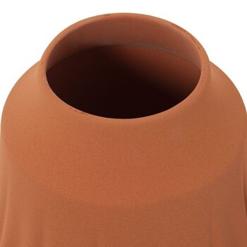 VASE CERAMIQUE 24CM COULEUR TERRE CUITE MAT _°21X24CM BOUCHE:°8.5CM LL62243 2