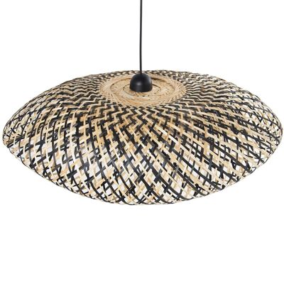 NATURAL/BLACK BAMBOO CEILING LAMP +99271, 1XE27 MAX.40W _75X53X28CM BLACK CABLE:73CM LL75957