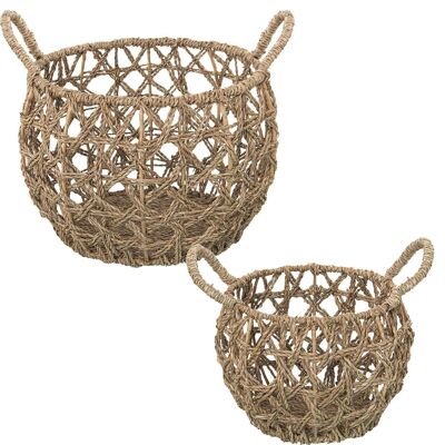 SET 2 CESTAS HIERBA DE MAR _°35X23/31+°25X18/24CM LL75961