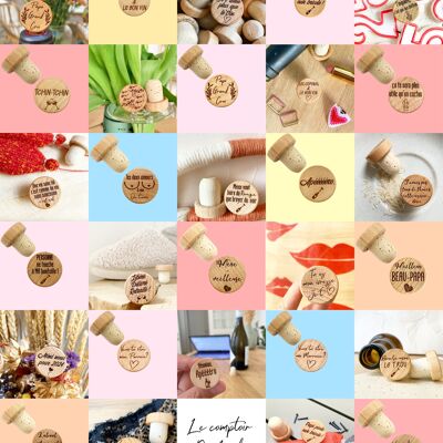 Pack 110 personalized wine corks