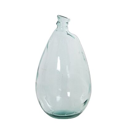 VASE AUS RECYCELTEM GLAS 47CM TRANSPARENT UNREGELMÄSSIG _°26X47CM MUND:°4CM 12500CC LL11116