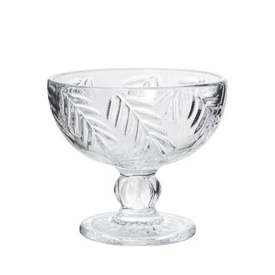 COUPE À GLACE EN CRISTAL TRANSPARENT DÉCO. DRAPS _°12X11CM, ADAPTÉ AU LAVE-VAISSELLE LL15056