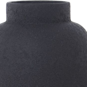 VASE CÉRAMIQUE 41CM TEXTURE SABLE NOIR _°23,5X41CM LL62227 3