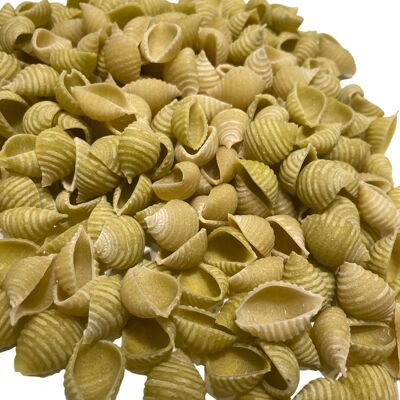 Artisanal French pasta with garlic and parsley - Conchiglie - Bulk 1kg