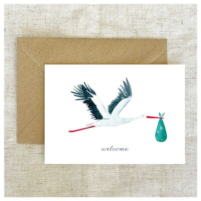 Stationery Postcard A6 - Stork