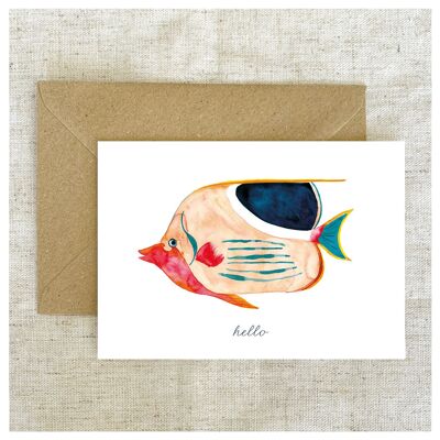 Briefpapierpostkarte A6 - Exotischer Fisch