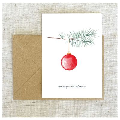 Stationery Postcard A6 - Christmas ball