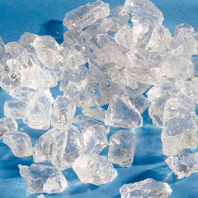 Decorative granulate glass stones (4-10 mm), 1kg, transparent, waterproof, dust-free
