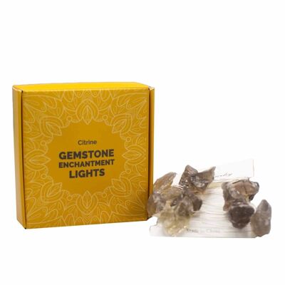 GEL-03 - Luces de encantamiento de piedras preciosas - Citrino ahumado - Se vende en 1x unidad/s por exterior