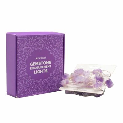 GEL-06 - Luces de encantamiento de piedras preciosas - Amatista - Se vende en 1x unidad/s por exterior