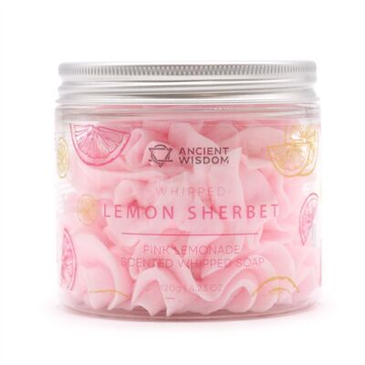 WCS-04 - Sapone alla panna montata alla limonata rosa 120 g - Venduto in 3 unità/e per esterno