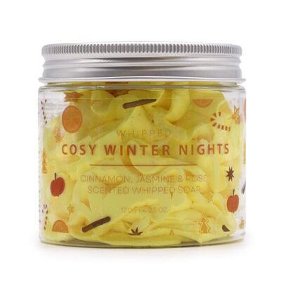 WCS-13 - Jabón de crema batida Cozy Winter Nights 120 g - Se vende en 3 unidades por exterior