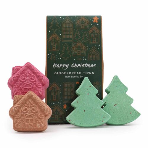 XBB-01 - Gingerbread Town Christmas Bath Bomb Gift Pack - Sold in 1x unit/s per outer