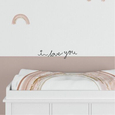 Text wall sticker: I love you | 40x9cm