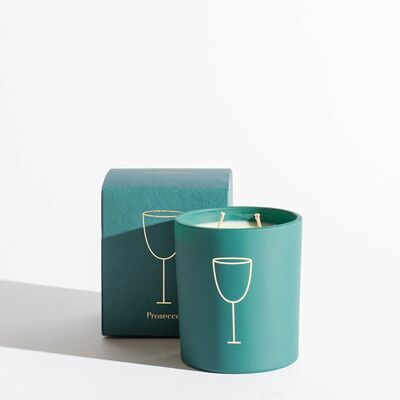 Prosecco Vert Deco Holiday Candle Testeur- 1 per order with the purchase of a box