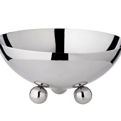 Chicago bowl (height 9 cm, Ø 19.5 cm), highly polished, stainless steel