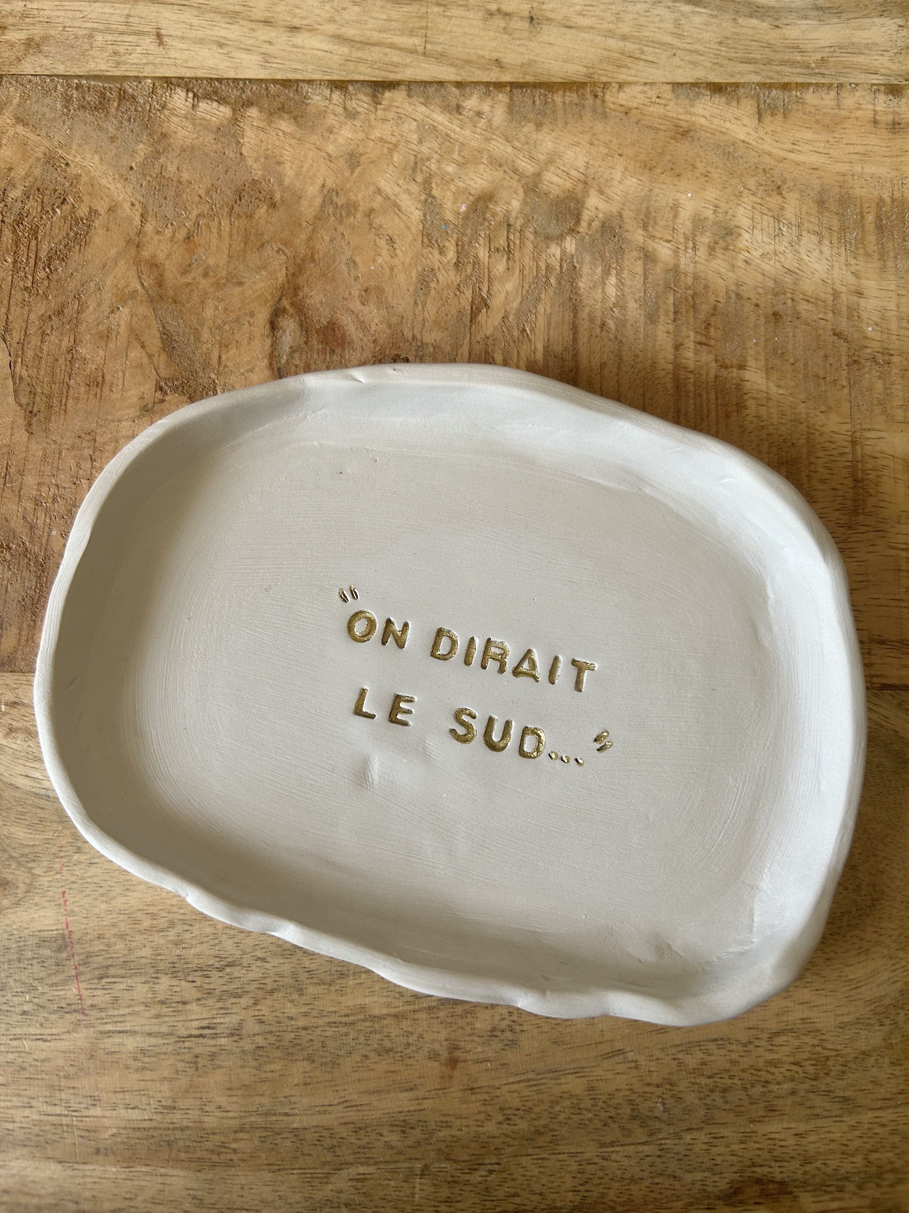 Décoration - Vide poches - Porte bijoux - Argile sans cuisson - "On dirait le Sud..."