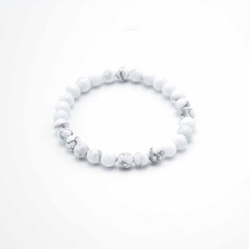 ManB-08 - Gemstone Manifestation Bracelet - White Jasper - Peace - Sold in 4x unit/s per outer