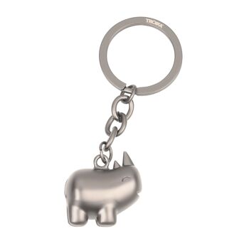 Porte-clés | rhinocéros dodu et de bonne humeur | RHINO HEUREUX 1