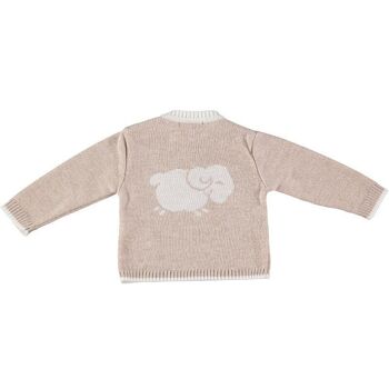 Pull bébé mérinos motif mouton - Avoine 3