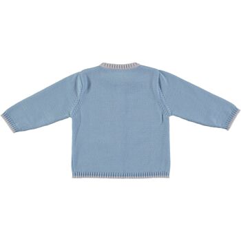 Cardigan Bébé Mérinos - Beau Bleu 3