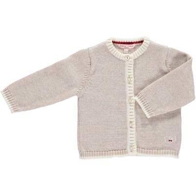 Cardigan bébé mérinos - Avoine