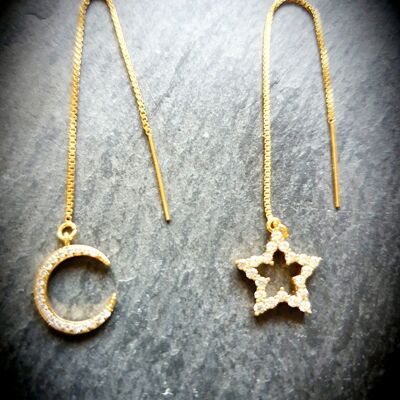 14k gold-filled celestial earrings
