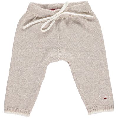 Legging bébé tricoté en mérinos - Avoine