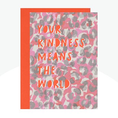 Freundlichkeit-Dankeschön-Neon-Druckkarte